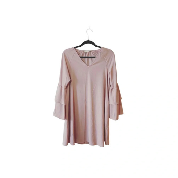 Altar’d State NWT Rosewood Blush Pink Bell Sleeve Shift Mini Dress Small Women’s - Picture 12 of 12